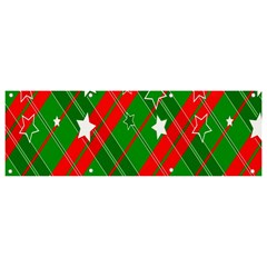 Background-green Red Star Banner And Sign 9  X 3 