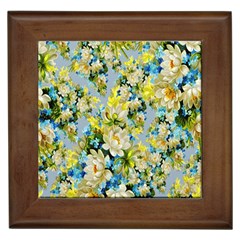 Background-flower White Framed Tile by nateshop