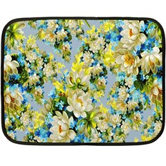 Background-flower White Fleece Blanket (mini) by nateshop