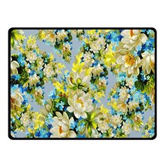 Background-flower White Fleece Blanket (small) by nateshop