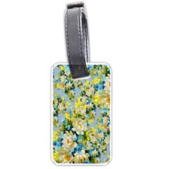 Background-flower White Luggage Tag (one Side) by nateshop