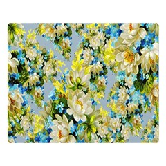 Background-flower White Double Sided Flano Blanket (large)  by nateshop