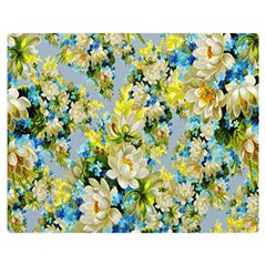 Background-flower White Double Sided Flano Blanket (medium)  by nateshop