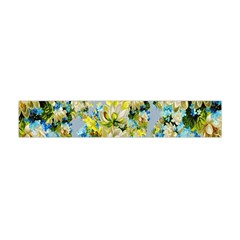 Background-flower White Flano Scarf (mini) by nateshop