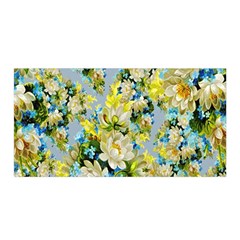 Background-flower White Satin Wrap 35  X 70  by nateshop