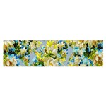 Background-flower White Oblong Satin Scarf (16  x 60 ) Front