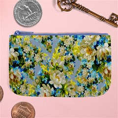 Background-flower White Large Coin Purse by nateshop