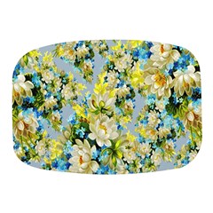 Background-flower White Mini Square Pill Box by nateshop