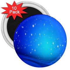 Background-blue Star 3  Magnets (10 Pack)  by nateshop