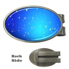 Background-blue Star Money Clips (oval)  by nateshop