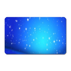 Background-blue Star Magnet (rectangular) by nateshop