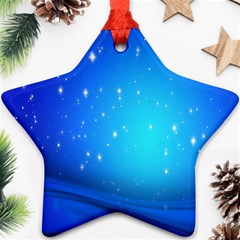 Background-blue Star Star Ornament (two Sides) by nateshop