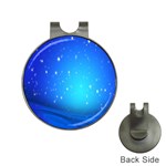 Background-blue Star Hat Clips with Golf Markers Front