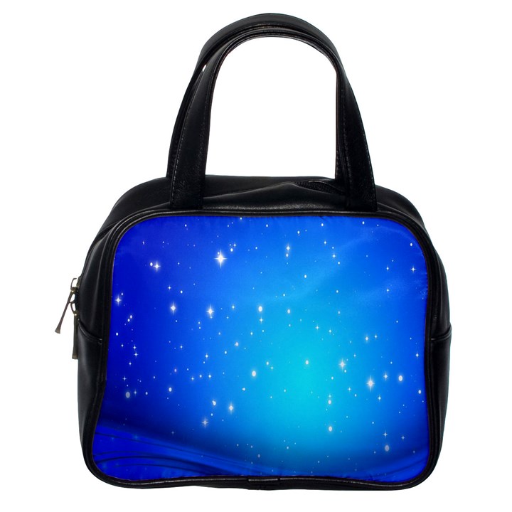 Background-blue Star Classic Handbag (One Side)