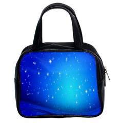 Background-blue Star Classic Handbag (two Sides) by nateshop