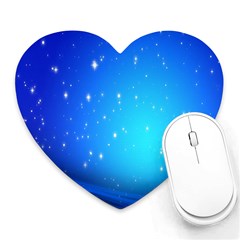 Background-blue Star Heart Mousepads by nateshop