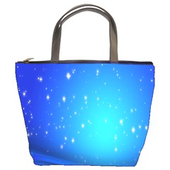 Background-blue Star Bucket Bag by nateshop