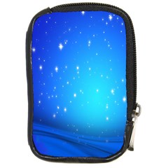 Background-blue Star Compact Camera Leather Case by nateshop