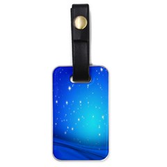 Background-blue Star Luggage Tag (one Side) by nateshop