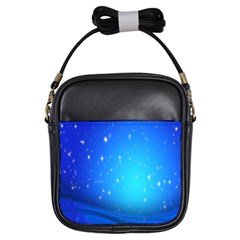 Background-blue Star Girls Sling Bag by nateshop