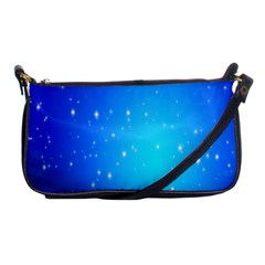 Background-blue Star Shoulder Clutch Bag by nateshop