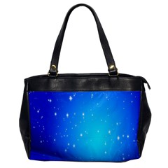 Background-blue Star Oversize Office Handbag by nateshop