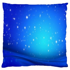 Background-blue Star Large Cushion Case (two Sides)