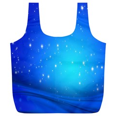 Background-blue Star Full Print Recycle Bag (xl) by nateshop