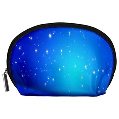 Background-blue Star Accessory Pouch (large) by nateshop