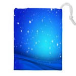 Background-blue Star Drawstring Pouch (4XL) Front