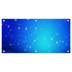 Background-blue Star Banner And Sign 4  X 2 