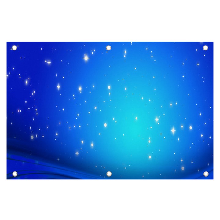 Background-blue Star Banner and Sign 6  x 4 