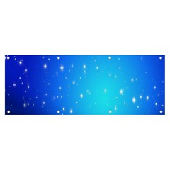 Background-blue Star Banner And Sign 8  X 3 