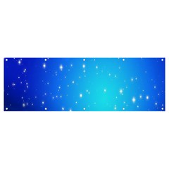 Background-blue Star Banner And Sign 12  X 4  by nateshop