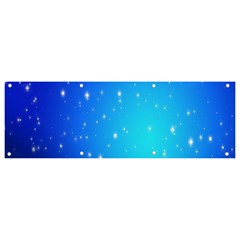 Background-blue Star Banner And Sign 9  X 3 