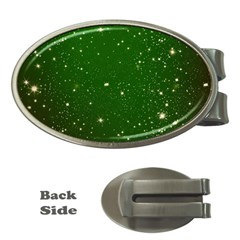 Background-star -green Money Clips (oval)  by nateshop