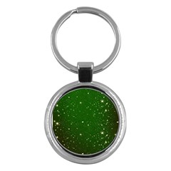 Background-star -green Key Chain (round) by nateshop