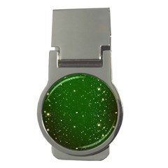 Background-star -green Money Clips (round)  by nateshop