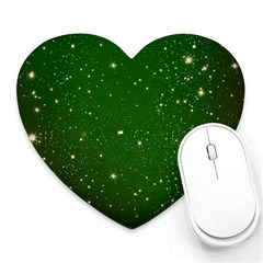 Background-star -green Heart Mousepads by nateshop