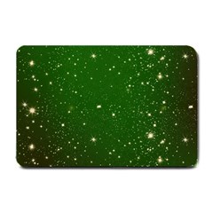 Background-star -green Small Doormat  by nateshop