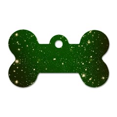 Background-star -green Dog Tag Bone (one Side) by nateshop