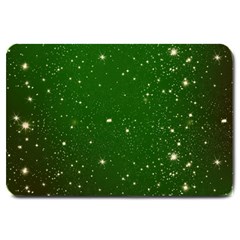 Background-star -green Large Doormat  by nateshop