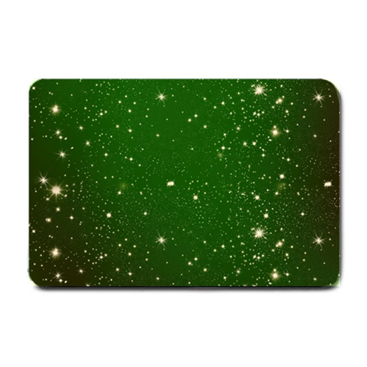 Background-star -green Small Doormat 