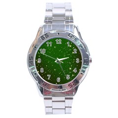 Background-star -green Stainless Steel Analogue Watch by nateshop