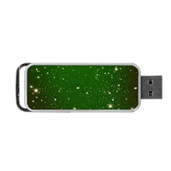 Background-star -green Portable Usb Flash (two Sides) by nateshop