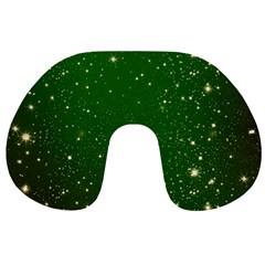 Background-star -green Travel Neck Pillow by nateshop