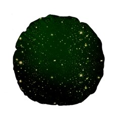 Background-star -green Standard 15  Premium Flano Round Cushions by nateshop