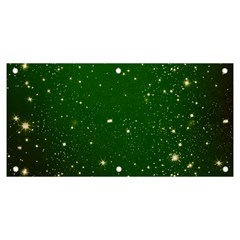 Background-star -green Banner And Sign 6  X 3 