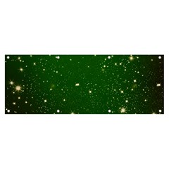 Background-star -green Banner And Sign 8  X 3 