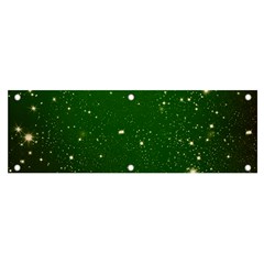 Background-star -green Banner And Sign 6  X 2 